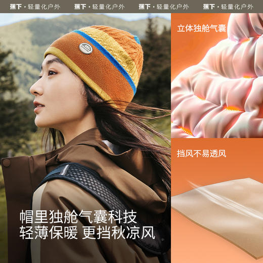 蕉下针织帽毛线帽子骑车护耳防风PO45024保暖男女款秋冬季月子冷帽堆堆帽 商品图1