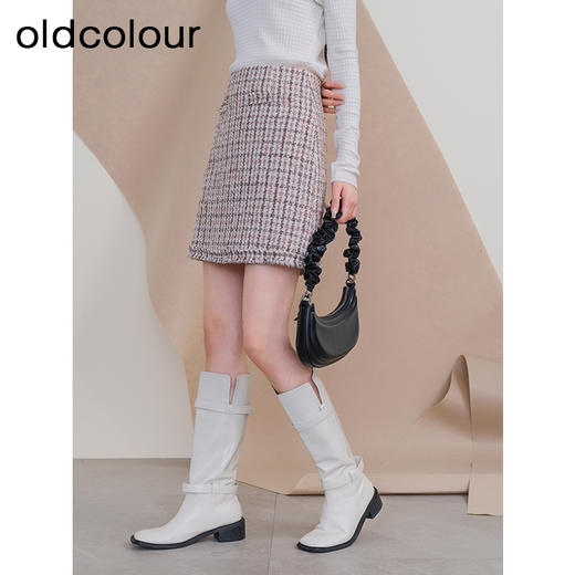 oldcolour欧珂冬季新款休闲时尚格子包臀裙短裙女P460601A1 商品图1