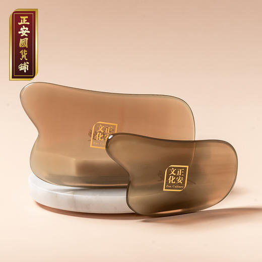 正安 黄牛角刮痧板 疏通放松身体按摩 家用刮痧工具 黄牛角手工打磨 李湘授教授定制 商品图1