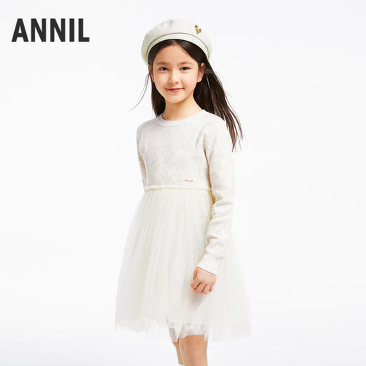 女童亮丝提花毛衣裙安奈儿童装实体店同款AG433638 商品图1