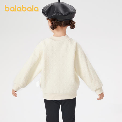 巴拉巴拉儿童卫衣女童长袖上衣秋冬童装时尚撞色绣花小童宝宝衣服 商品图2