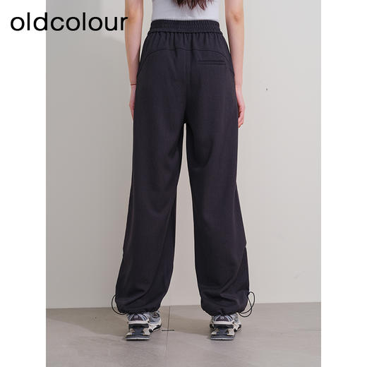 oldcolour冬季新款撞色运动宽松美式工装显瘦休闲长裤女P440710A1 商品图4