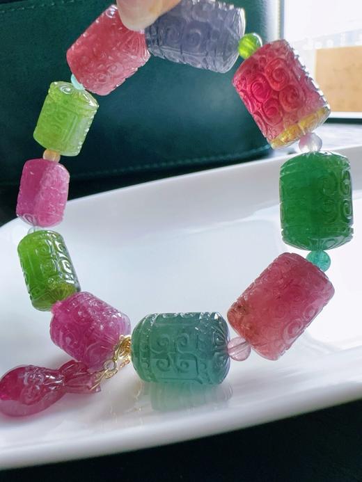 42.4g 雕刻碧玺手链 商品图0