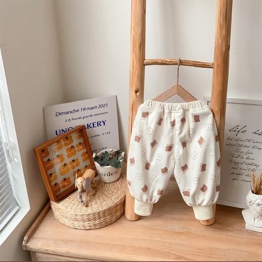 【婴儿保暖卡通小熊两件套】秋冬季加绒卫衣套装婴幼儿男宝宝外出休闲 商品图3