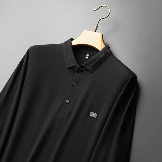 【新款DDS】大依优型大码长袖Polo衫翻领男装加肥加大体恤大号上衣胖子 商品图5