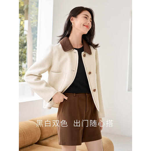 【五折购】熙世界肌理感针织T恤打底衫2025秋季新款黑色显瘦长袖内搭上衣 商品图1