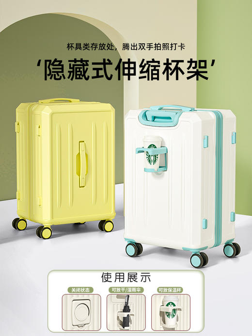 【新款多功能行李箱】26寸大容量旅行箱登机箱 高颜值拉杆箱密码皮箱子 国庆出游必备新年春节出行 商品图2