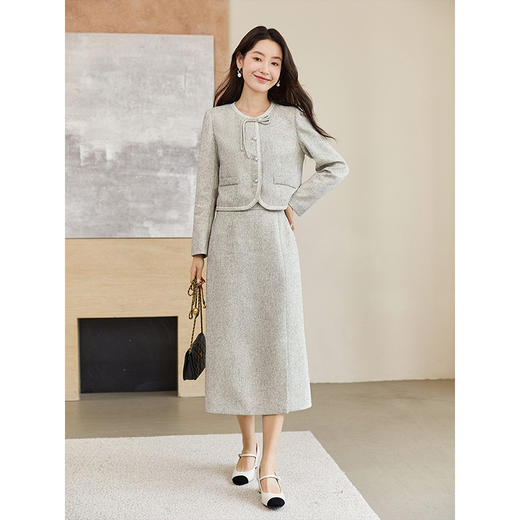 【1件75折】熙世界轻中式盘扣小香风短外套2025秋季新款小个子名媛气质上衣 商品图3