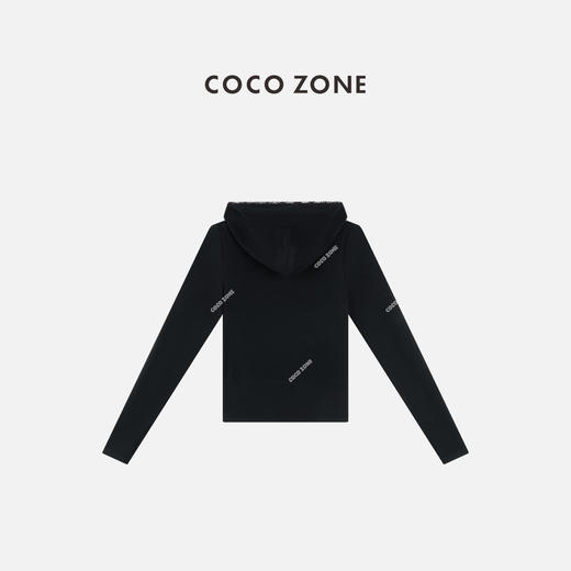 COCO ZONE 设计感撞色V领长袖T恤时尚休闲上衣CC2C1896 商品图1