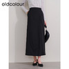 oldcolour欧珂2023冬季新款时尚A字纯色高腰长裙女P420602A1 商品缩略图0
