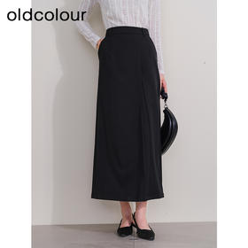 oldcolour欧珂2023冬季新款时尚A字纯色高腰长裙女P420602A1
