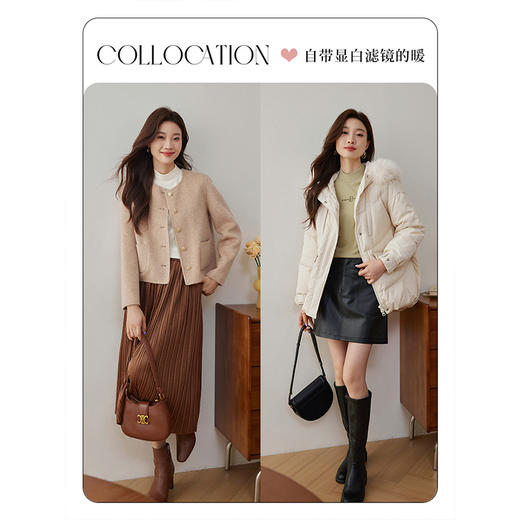 【年终特卖】熙世界半高领双面德绒打底衫内搭秋冬新款长袖发热上衣t恤ins潮 商品图4