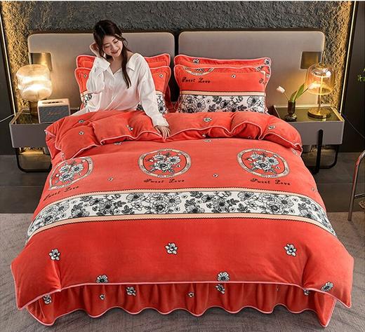 秋冬【牛奶绒四件套床品】加厚保暖套件 亲肤宝宝绒 中老年被套床上用品 送爸妈好物 商品图11