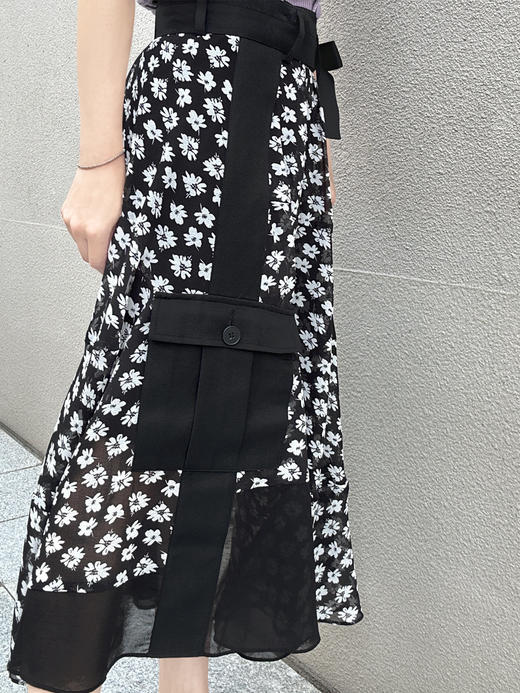 TYNVIE 插袋装饰雪纺裹身裙 商品图7