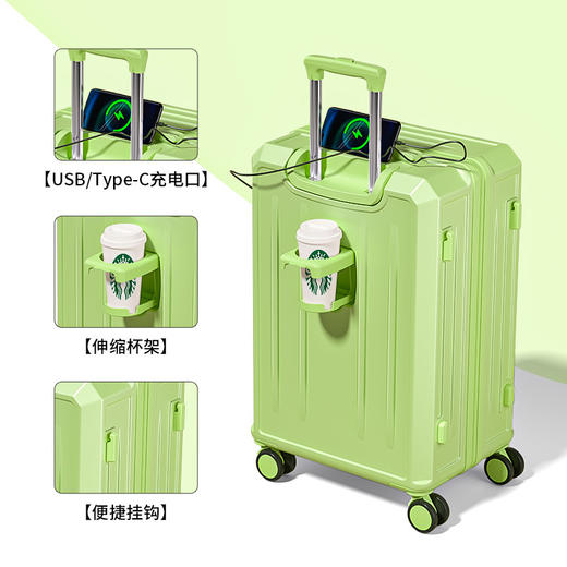 【新款多功能行李箱】26寸大容量旅行箱登机箱 高颜值拉杆箱密码皮箱子 国庆出游必备新年春节出行 商品图8