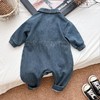 【韩版秋装婴儿牛仔爬服】连体衣春秋长袖男宝宝外出服0-2岁男童哈衣 商品缩略图1