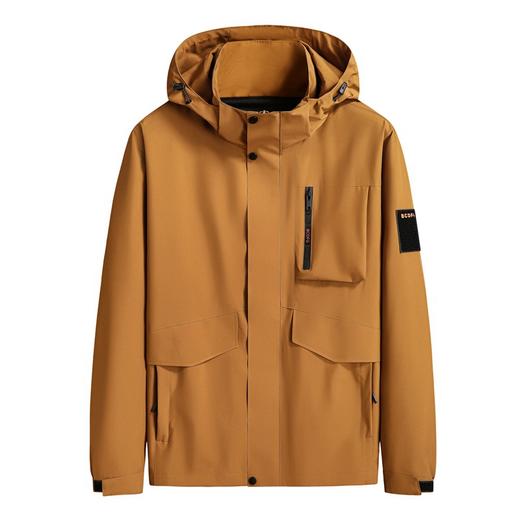 【可拆卸帽】【新款DSS】大依优型大码男装连帽夹克加肥加大休闲夹克胖子宽松防风外套上衣 商品图7