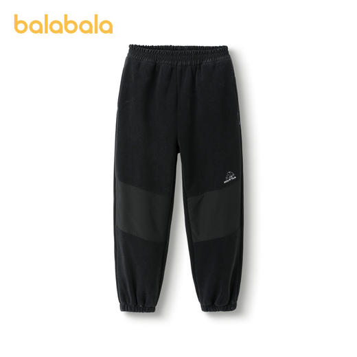 巴拉巴拉童装男童长裤加绒中大童裤子秋冬新款拼接摇粒绒潮酷 商品图4