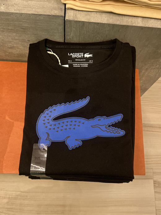 Lacoste/法国鳄鱼 男士夏季大鳄鱼印花运动快干短袖T恤 TH2042 商品图2