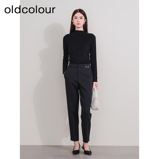 oldcolour欧珂冬季新款时尚休闲韩版修身铅笔裤长裤女P460702A1 商品图3