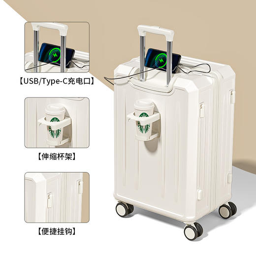 【新款多功能行李箱】26寸大容量旅行箱登机箱 高颜值拉杆箱密码皮箱子 国庆出游必备新年春节出行 商品图4