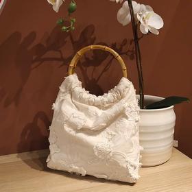 敦煌【竹韵绣华竹节手提包】新中式国风复古文艺女生艺术感设计感