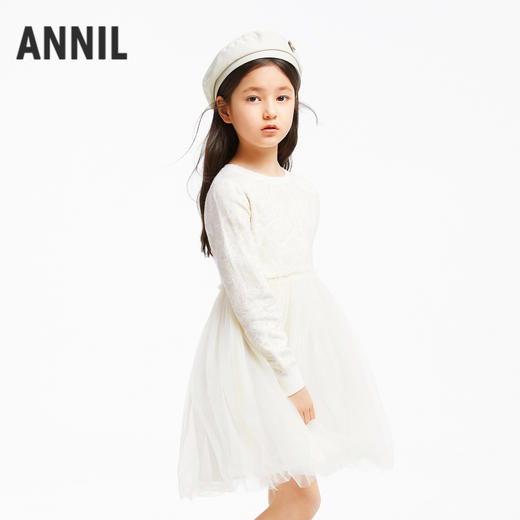 女童亮丝提花毛衣裙安奈儿童装实体店同款AG433638 商品图2