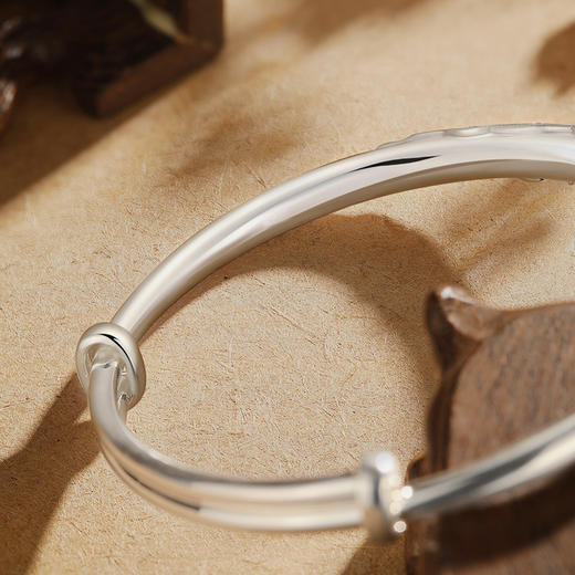 东方美人长安花银手镯 商品图2