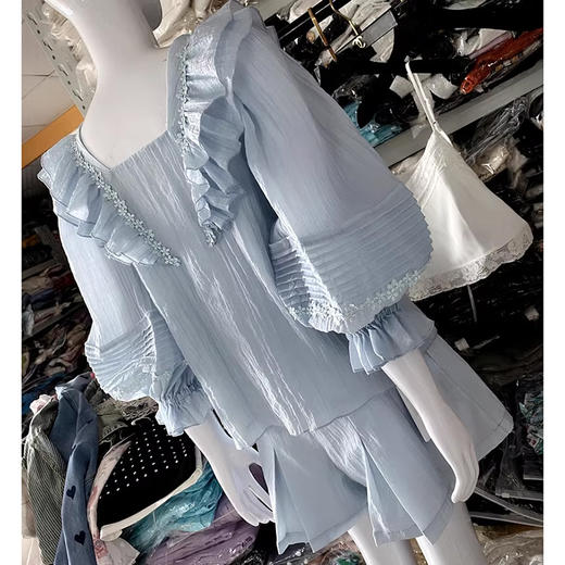 裁缝学苑AQ341荷叶边泡泡袖上衣小衫纸样短裤女装服装打板裁剪 商品图4