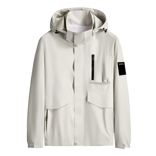 【可拆卸帽】【新款DSS】大依优型大码男装连帽夹克加肥加大休闲夹克胖子宽松防风外套上衣 商品图1