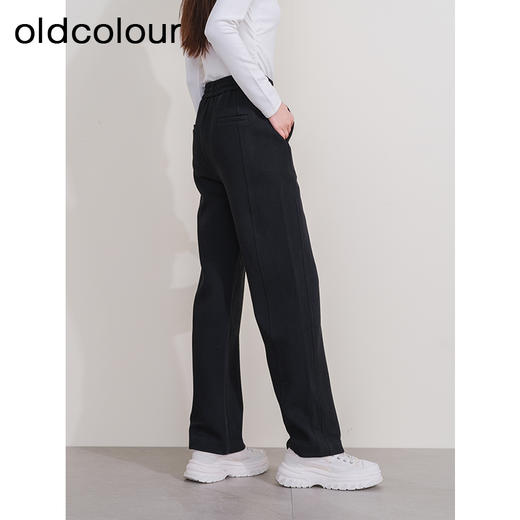 oldcolour欧珂2023冬季新款休闲高腰修身长裤女P410708A1 商品图2