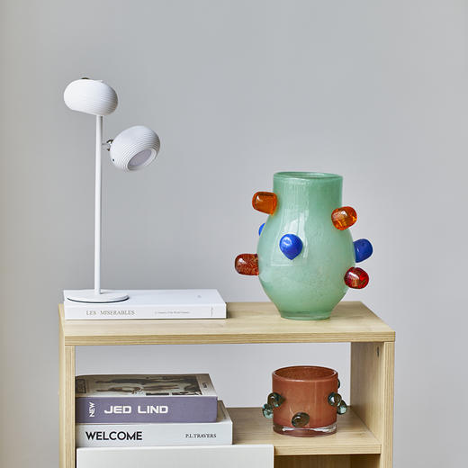 创意多巴胺色系彩点玻璃花瓶鲜花干花台面烛台软装餐桌插花装饰品 商品图4