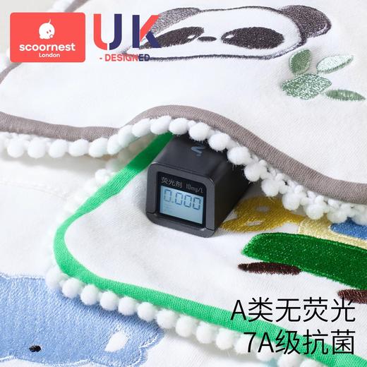 科巢吸汗巾婴儿童纯棉大号幼儿园宝宝隔汗巾刺绣名字垫背巾男女童 商品图4