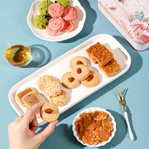 悠享时（YOTIME）拾光曲奇饼干礼盒下午茶糕点中秋节礼品350g 商品图2