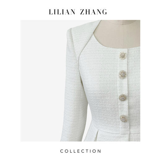 C—定制—香氛佳人—轻奢风—法式优雅千金风连衣裙 （假两件） 2401145 商品图4