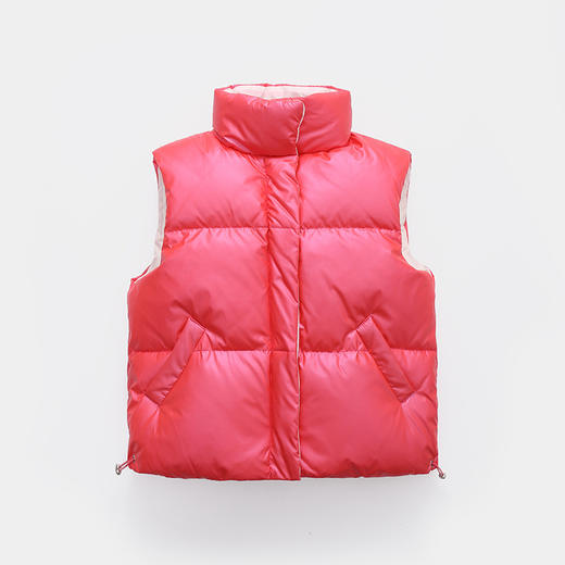 【小可爱出没 百搭马甲~】秋冬新款女童男童 小孩中小大童 加厚坎肩立领纯色羽绒服 马甲背心 柔软舒适 排汗排湿 透气不紧捂-QQ 商品图6