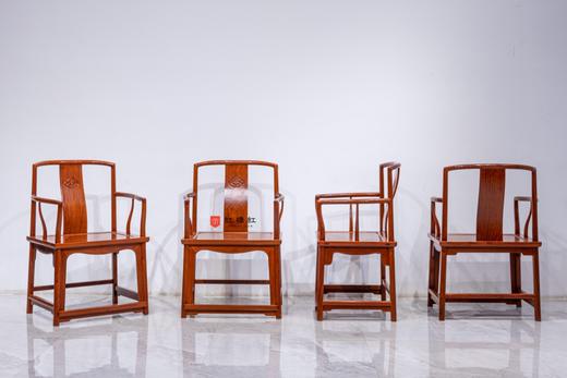 红桥红  家具严选  缅甸花梨（大果紫檀）【嘉木堂 矮靠背 南官帽椅】 商品图1