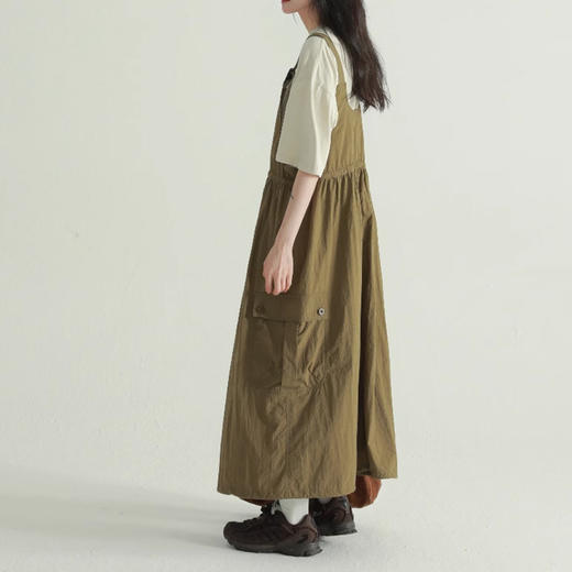 裁缝学苑AS325户外背带裙日系工装风小众设计感宽松百搭休闲长裙 商品图4