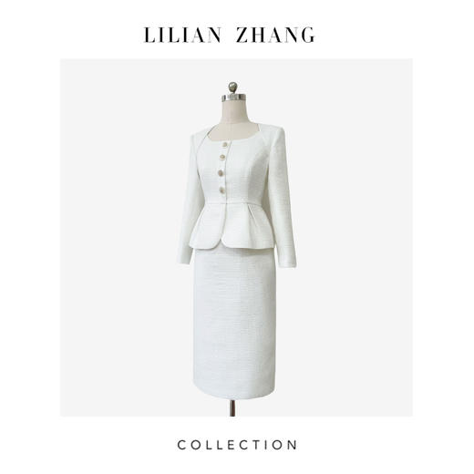 C—定制—香氛佳人—轻奢风—法式优雅千金风连衣裙 （假两件） 2401145 商品图1