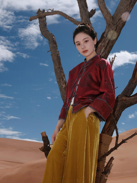 盛唐婧 |福禄新中式国风库缎外套 商品图1