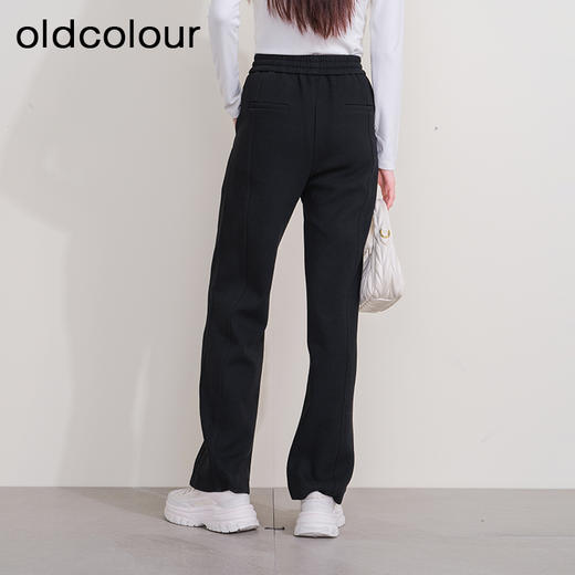 oldcolour欧珂2023冬季新款休闲高腰修身长裤女P410708A1 商品图4