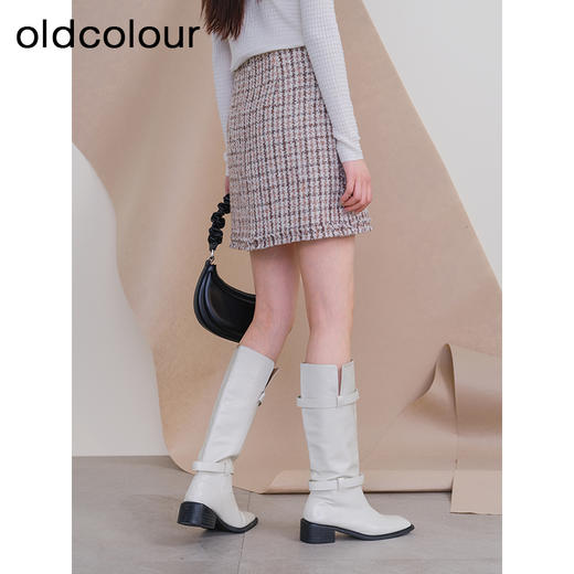 oldcolour欧珂冬季新款休闲时尚格子包臀裙短裙女P460601A1 商品图4