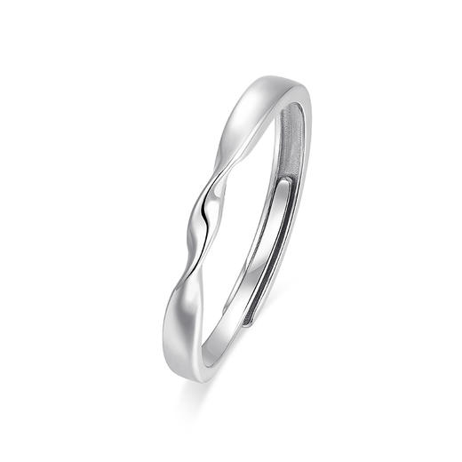 卡蒂罗/KADER 闪光蝴蝶结情侣对戒 在逃公主轻奢时尚大颗锆石开口可调节一对 闪耀吸睛钟爱久久恋爱频率告白配饰 七夕 商品图2