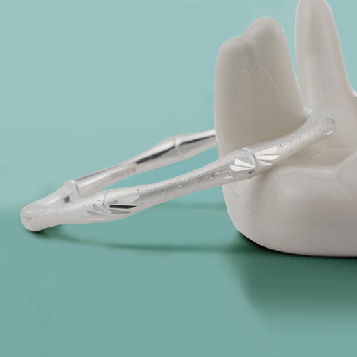 竹梦悠然银手镯 商品图1