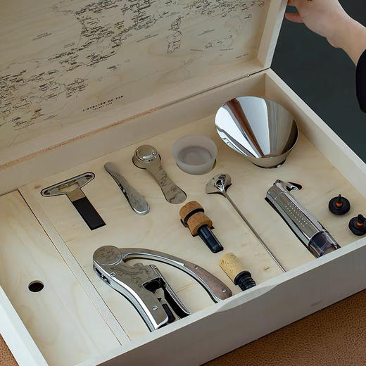法国L'Atelier du Vin红酒开瓶器老酒刀真空酒塞高档酒具套装礼盒 商品图2