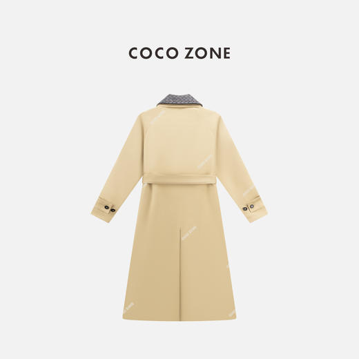 COCO ZONE 秋季撞色翻领风衣外套收腰显瘦上衣CC2C1453 商品图1