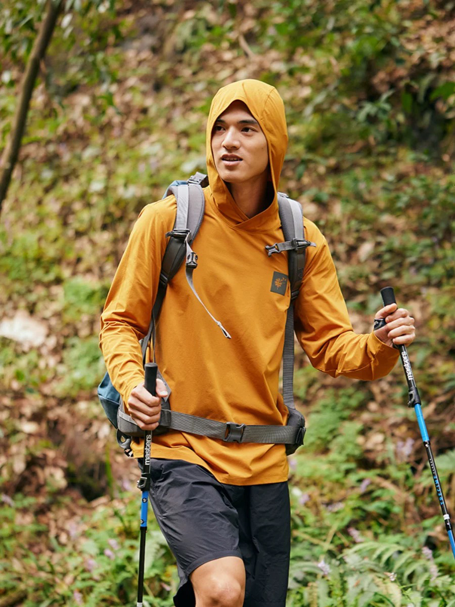 隐者山之道户外休闲防晒速干抗菌舒适透气春夏云溪帽衫