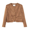 HeyDress复古仿麂皮外套女秋季美拉德短款夹克优雅气质小香风上衣 商品缩略图4