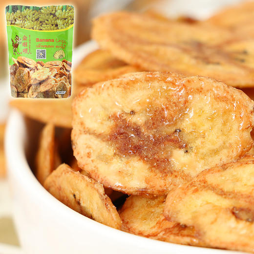 泰国进口金啦哩芭蕉干烤香蕉片椰子片水果干休闲零食小吃100g 商品图1