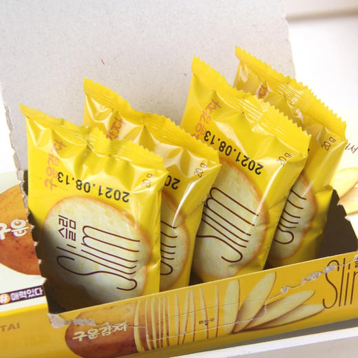 韩国进口海太Slim超松脆土豆薄薯片马铃薯薄脆饼干网红小零食80g 商品图3